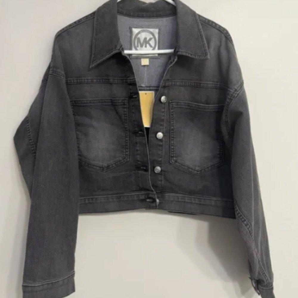 Michael Michael Kors Charcoal Denim Jean Jacket NWT